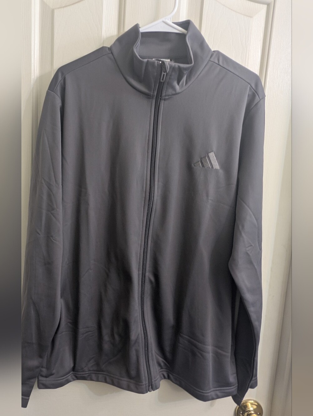 NWT  Large Adidas Dark Gray Full-Zip Athletic Jacket